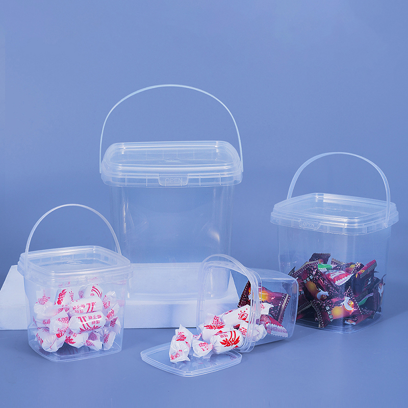 Meal Prep Jar - دلو بلاستيكي فارغ بغطاء ، برطمانات