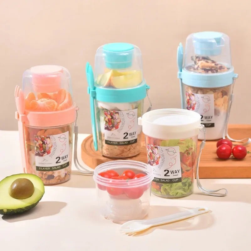 Meal Prep Jar - كوب سلطة محمول كوب دقيق الشوفان