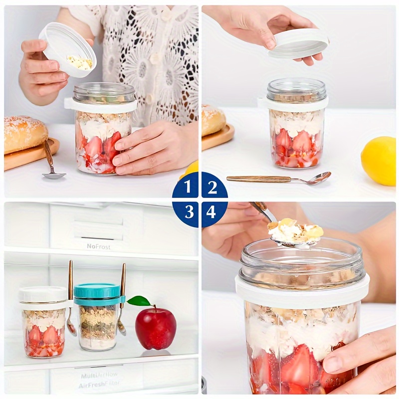 1 قطعة/2 قطعة كوب الشوفان الزج - مراجعة Meal Prep Jar وسعره