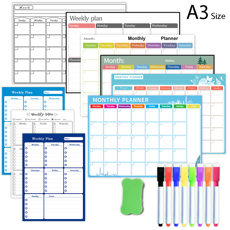 جدول تقويم مغناطيسي أسبوعي شهر - مراجعة Meal Prep Planner وسعره