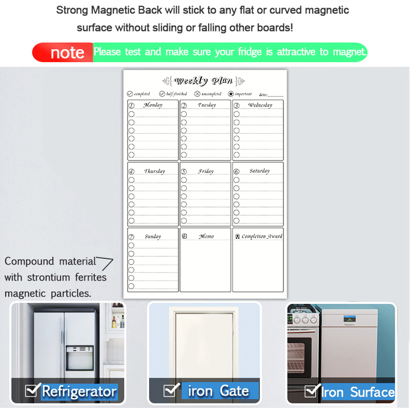 جدول تقويم مغناطيسي أسبوعي شهر - مراجعة Meal Prep Planner وسعره