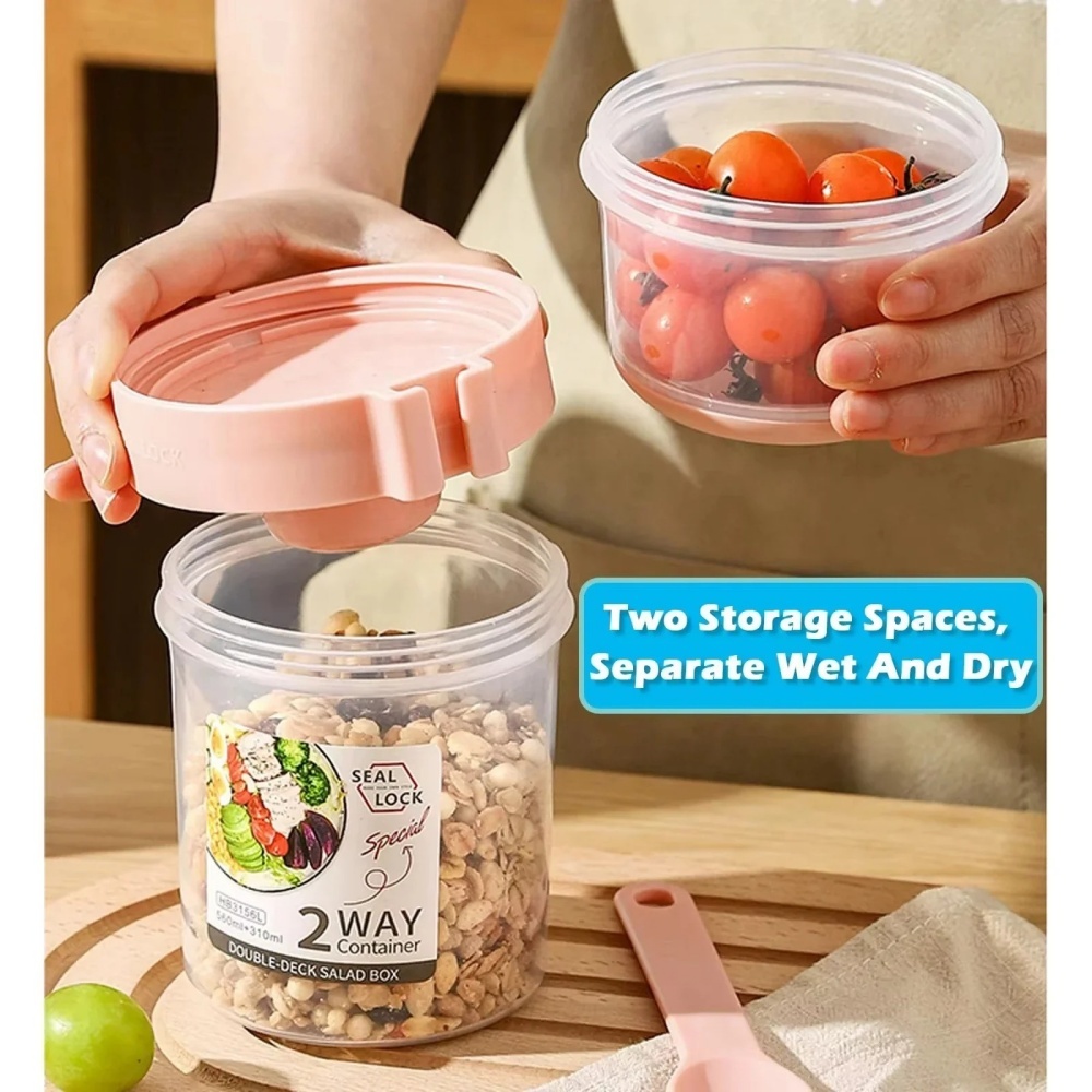 المحمولة كوب للسلطة الإفطار كو - مراجعة Meal Prep Jar وسعره