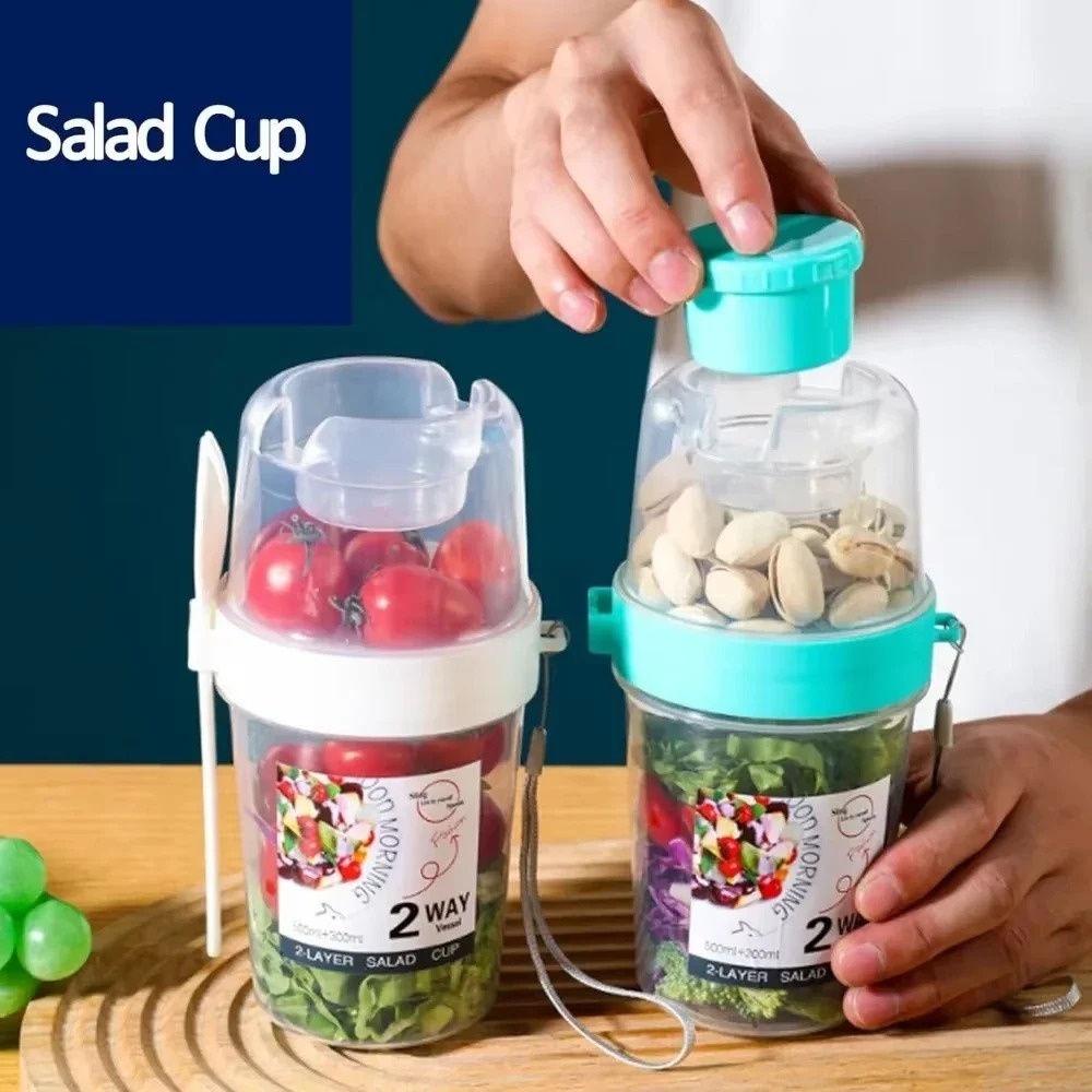 المحمولة كوب للسلطة الإفطار كو - مراجعة Meal Prep Jar وسعره
