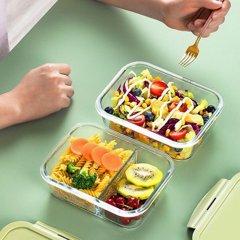 صندوق غداء زجاجي بسيط للمطبخ ا - مراجعة Meal Prep For Office وسعره