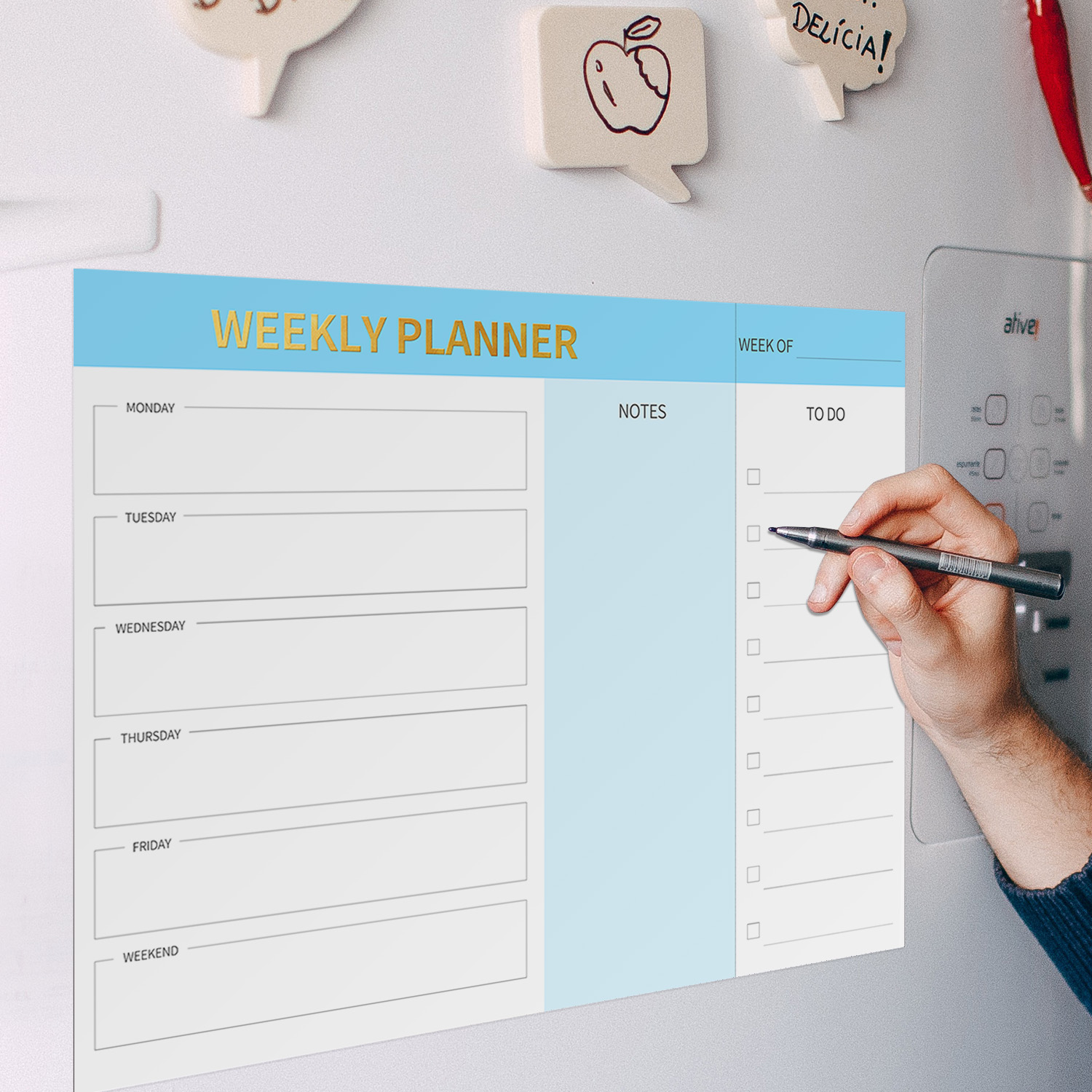 لوح تخطيط أسبوعي مغناطيسي للثل - مراجعة Meal Prep Planner وسعره