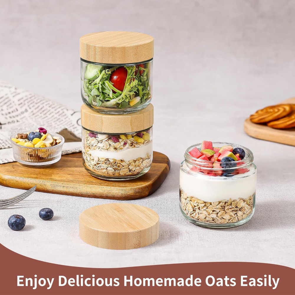 حاويات زجاجية لحفظ الشوفان طوا - مراجعة Meal Prep Chia Pudding وسعره