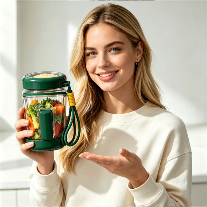 وعاء سلطة FYBL-Salad مانع للتس - مراجعة Meal Prep Jar وسعره