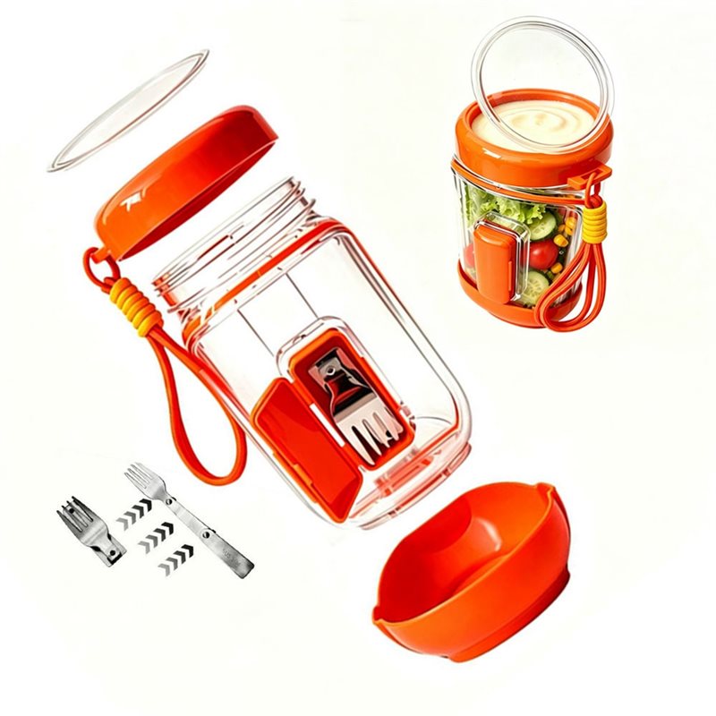وعاء سلطة FYBL-Salad مانع للتس - مراجعة Meal Prep Jar وسعره